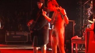 Ministry with Jesus Lizard's David Yow nude in "Just One Fix" song at the Dour Festival 1996
