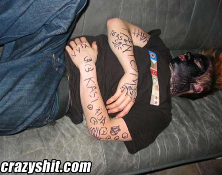 Drunk Friends, You've Passed Out Early and a Magic Marker