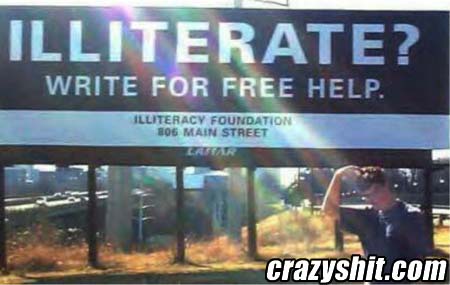 Illiterate? Write Us, We'll Help