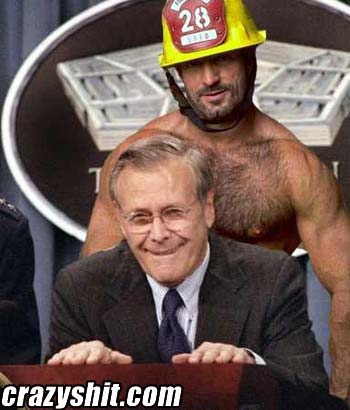 Rumsfeld Takes It In the Can