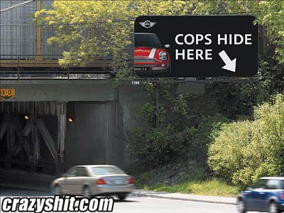 Cops Hide Here