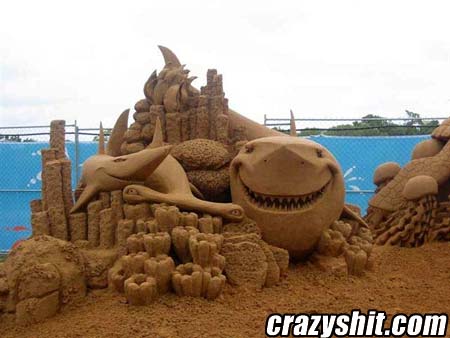 Kick Ass Sand Sculpture
