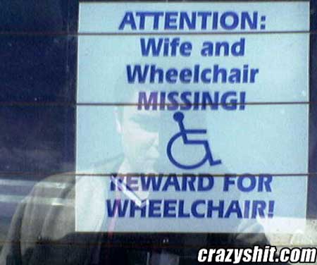 Wife and Wheelchair Missing