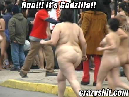 Run! It's Godzillia!