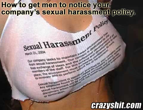 Crazyshit.com's New Sexual Harassment Policy