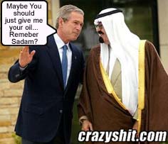 President George W. Bush and Prince Abdullah Discussing Oil