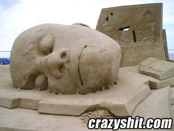 Bad Ass Sand Sculpture