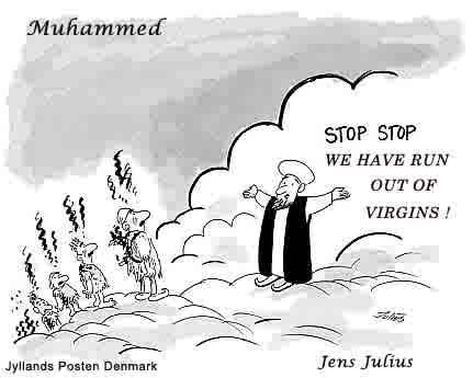 Muhammed Cartoon: Stop No More Virgins