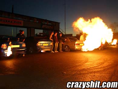 User Submitted: Flaming Car