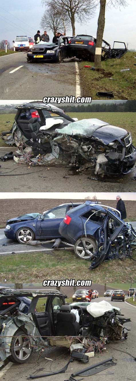 Holy Crap, He Walked Away With Barely a Scratch: Audi RS6 Crash
