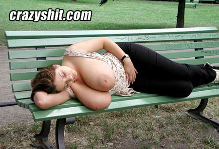 Huge Saggy Boobs Dump - CrazyShit.com | Huge saggy tits on a park bench - Crazy Shit