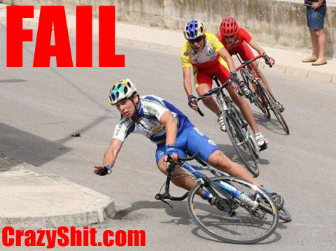 Bicycle race fail
