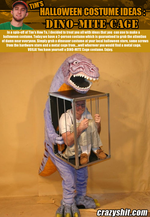 Tims Halloween Costume Ideas : Dino-Mite Cage Costume