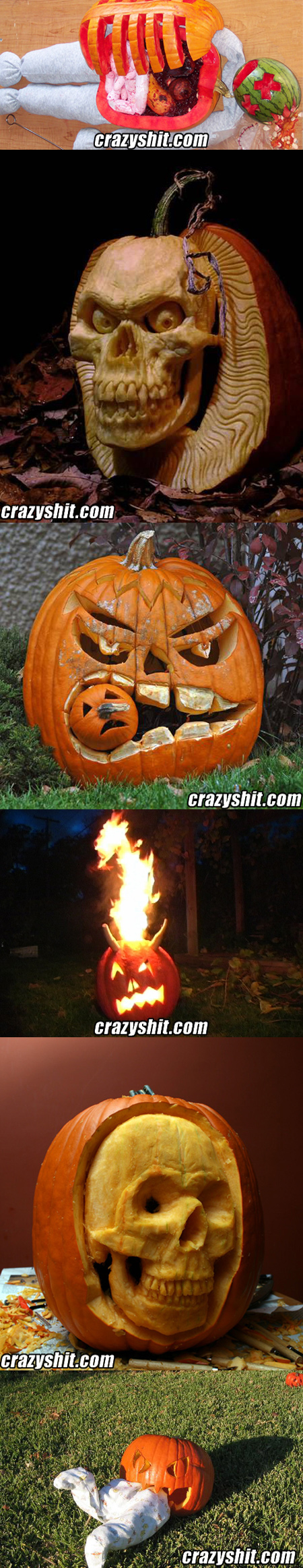 Crazy Shit Carvers : Bad Ass Pumpkin Ideas