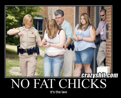 Sorry No fat chicks. It's the law