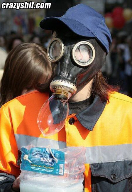 Gas Mask Bubble Blower