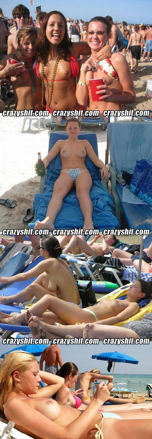 Topless Beach Babes