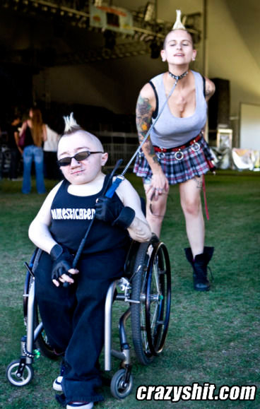 Crippled Punk Rocker And His Slave Girl