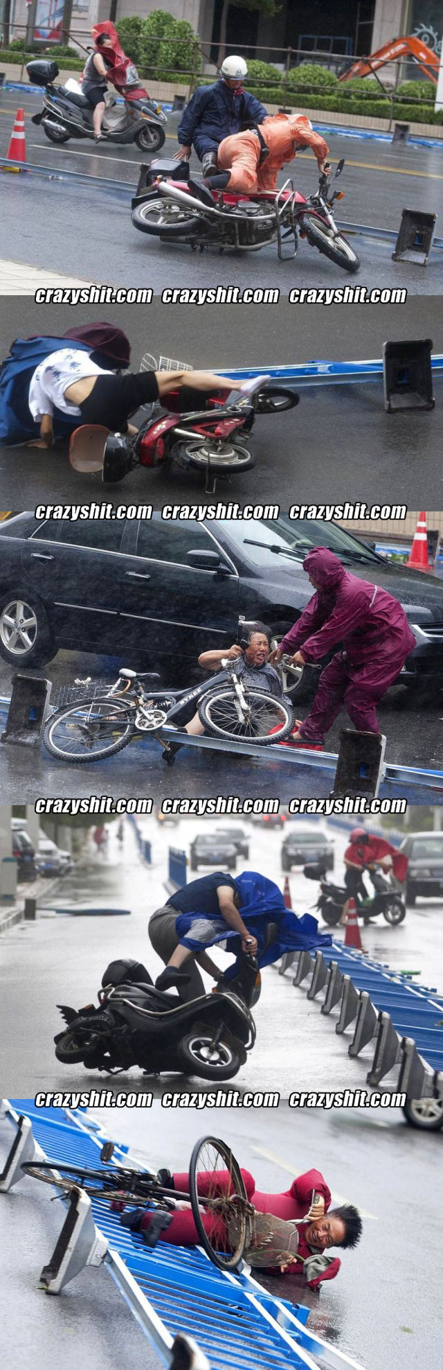 Typhoon Bike Riding In China