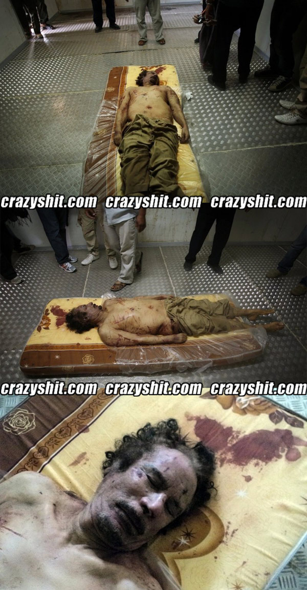 moammar gadhafi death photos