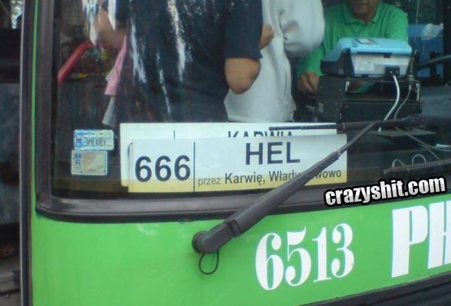 Take The 666 Bus To Hell