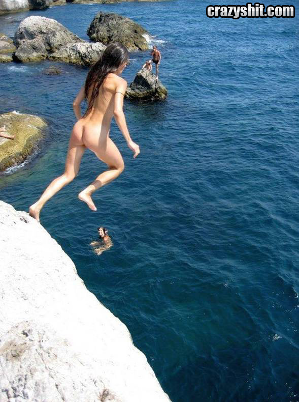 Naked Cliff Jumping