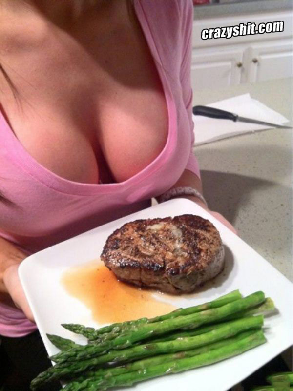Steak And Tits For Lunch