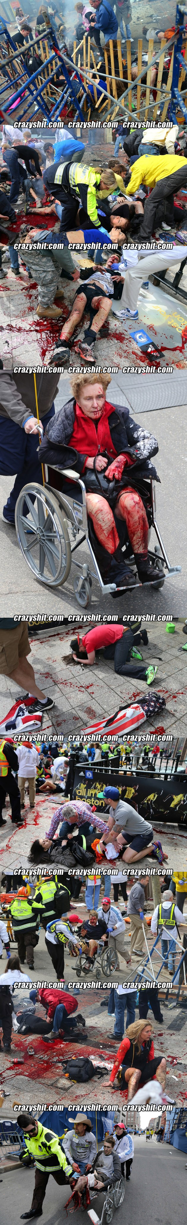 Several Injured At The Boston Marathon Bombing