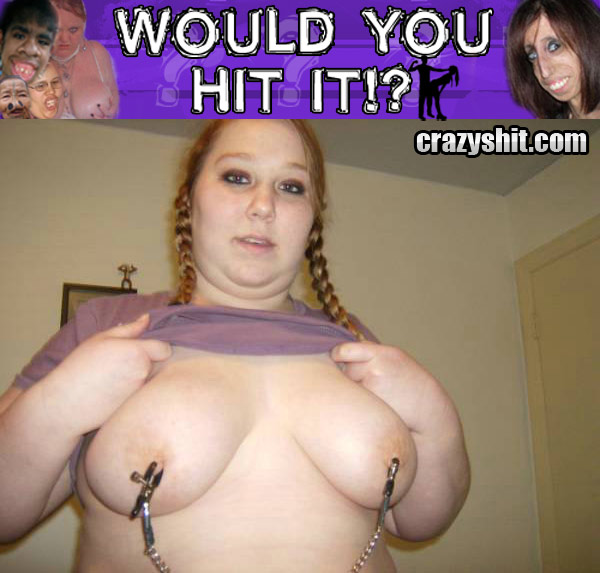 Would You Hit It? Nipple Clamps Nina