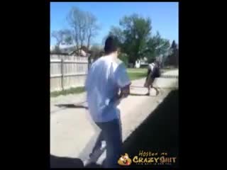 CrazyShit.com | Broken Leg Ends The Street Fight - Crazy Shit