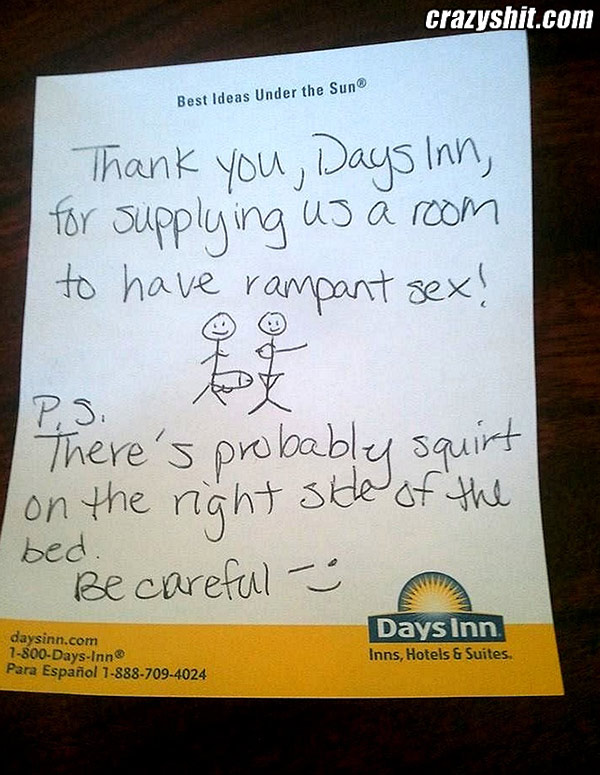 A Note For The Cleaning Lady