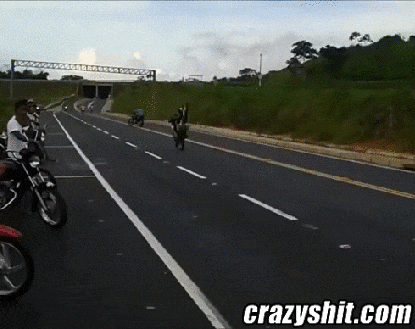 Guy Risks His Girls Ass On A Bike
