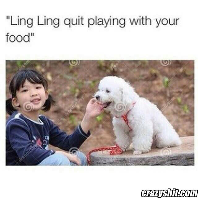 Quit playing with your food
