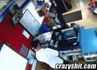 Store Clerk Uses Improvised Flame Thrower On Robbers