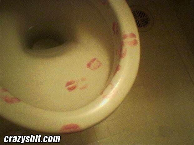 Lipstick Kisses In The Toilet Bowl