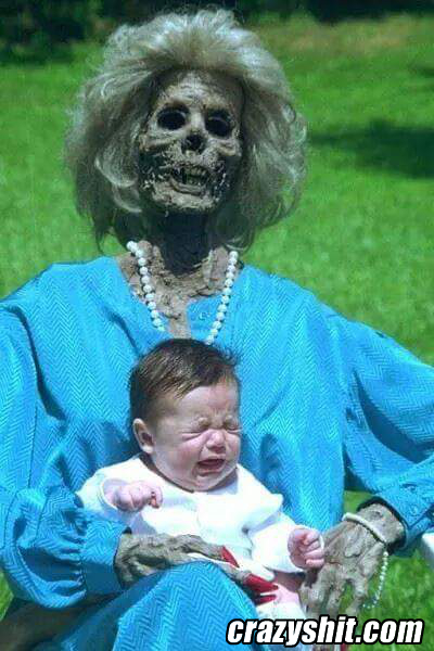 Aww Did Grandma Scare Baby?