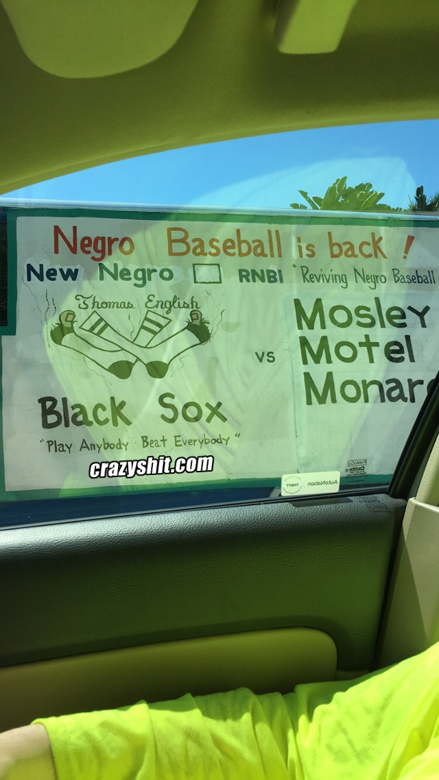 Negro Baseball Is Open!