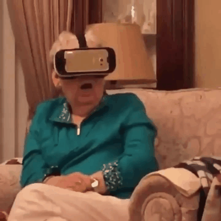 GRANDMA'S FIRST TIME IN VIRTUAL REALITY
