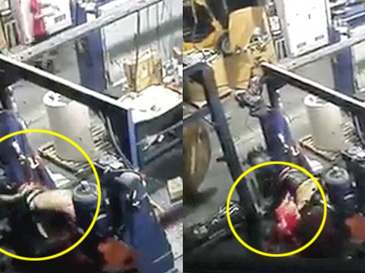 WHAT A VICIOUS WAY TO GO: STUCK IN A COIL MACHINE