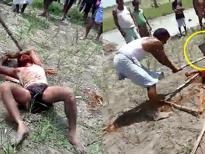CrazyShit.com | MOB SHOWS RAPIST NO MERCY... WITH A SHOVEL  - Crazy Shit   