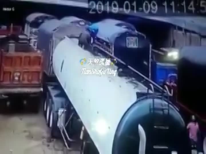 CrazyShit.com | Workers welding a tank cause an explosion - Crazy Shit