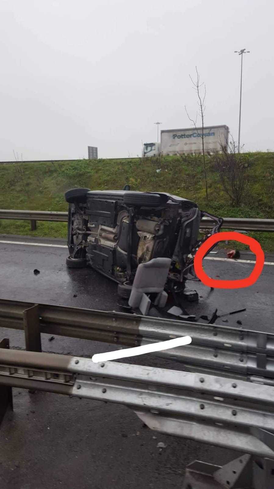 Photo of head on motorway