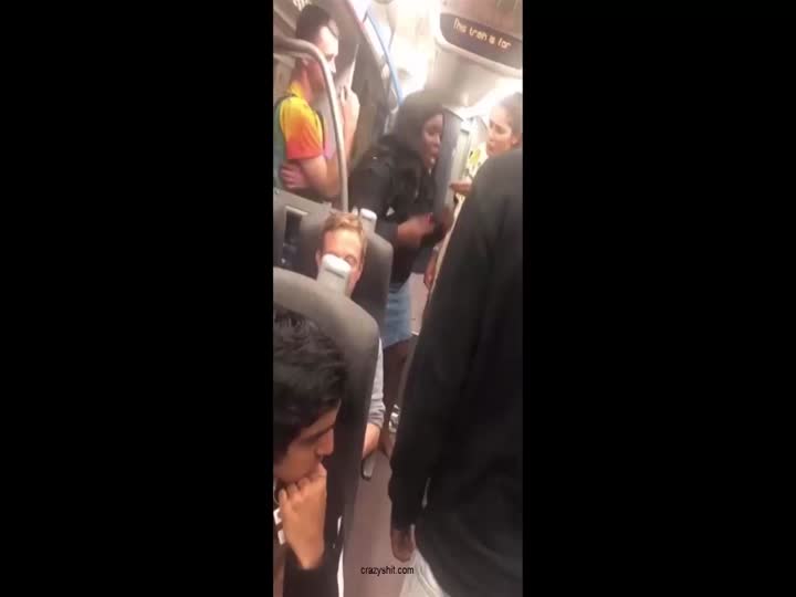 CrazyShit.com | Black woman starts a train fight - Crazy Shit 