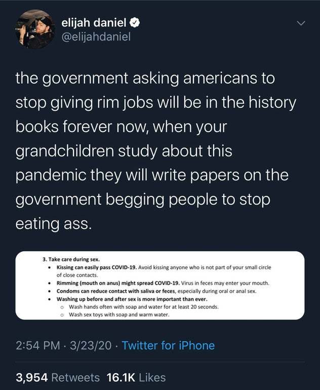 THE GOVERNMENT HAS ASS-EATING GUIDELINES LOL