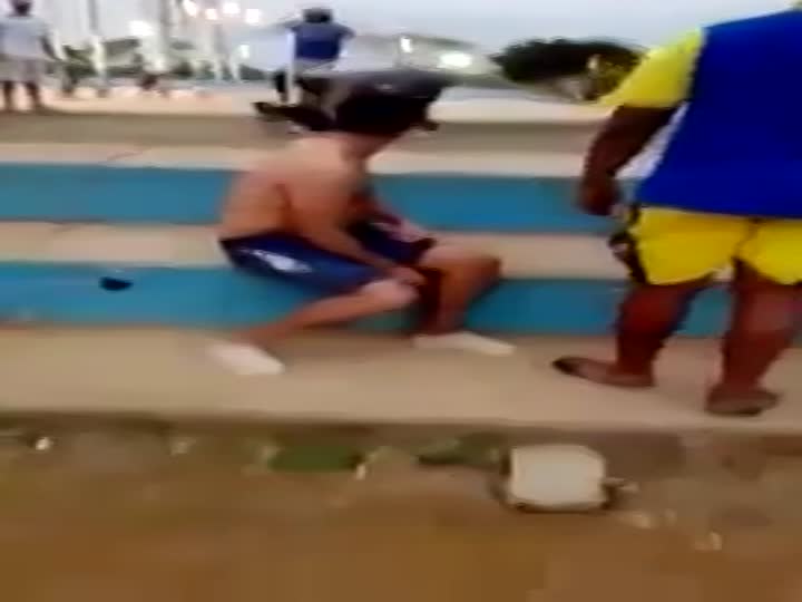 man beaten by a woman
