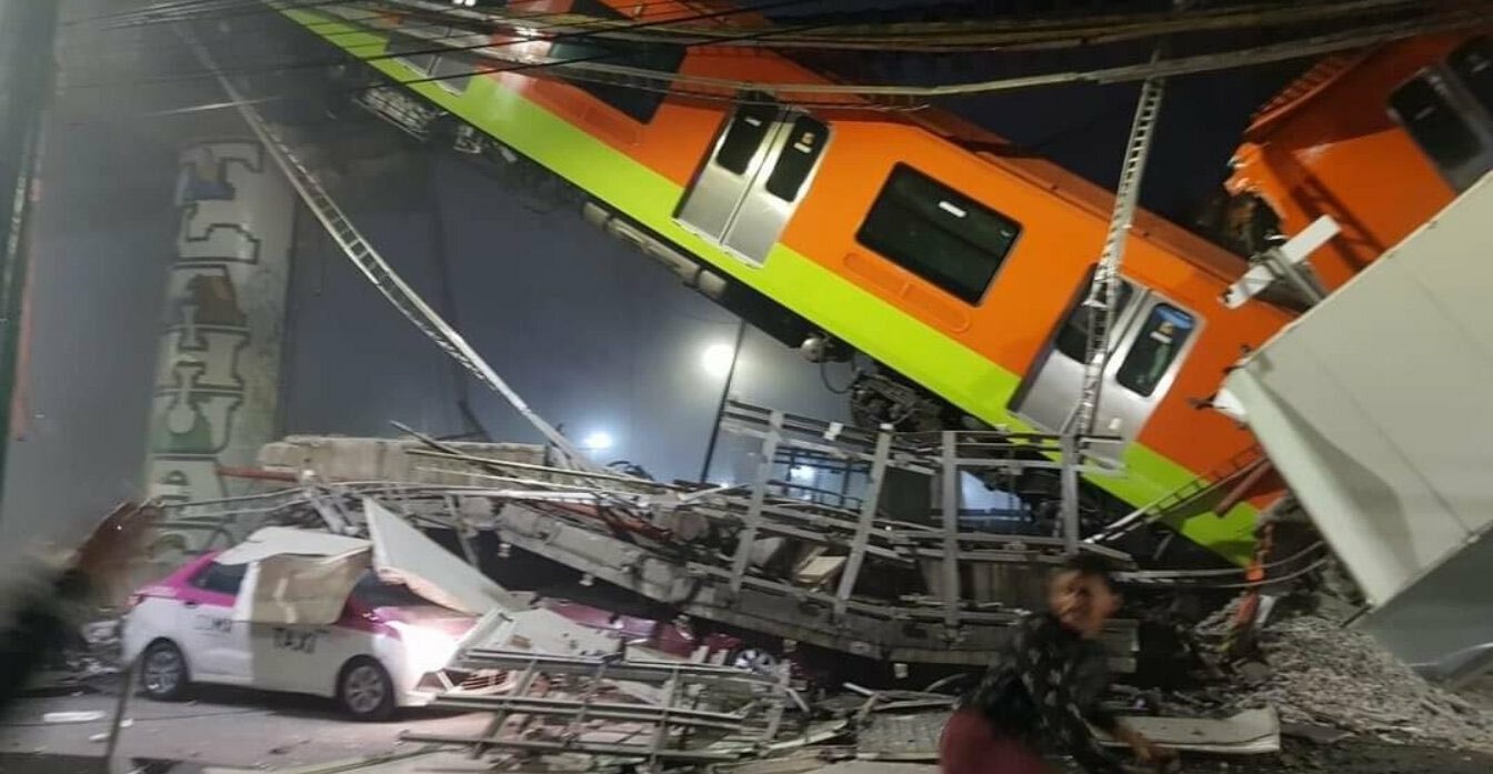 Mexico City's subway plummeted tonight. Many citizens are feared death and hundreds injured.