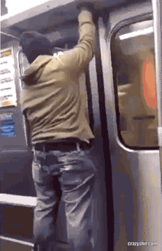 Jumping out of the subway