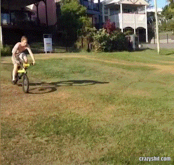 Bicycle trick went wrong