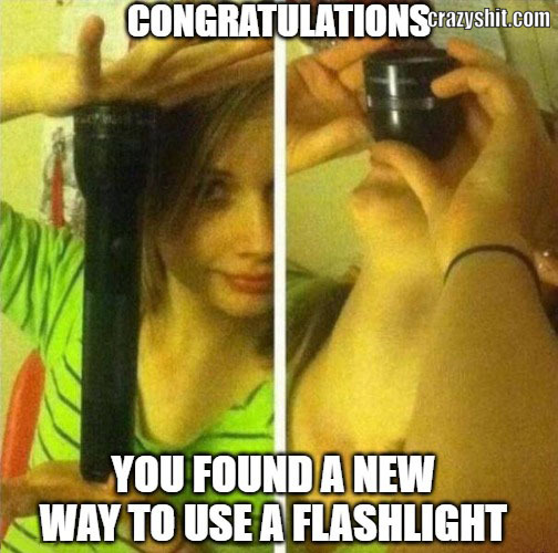 new way to use a flashlight