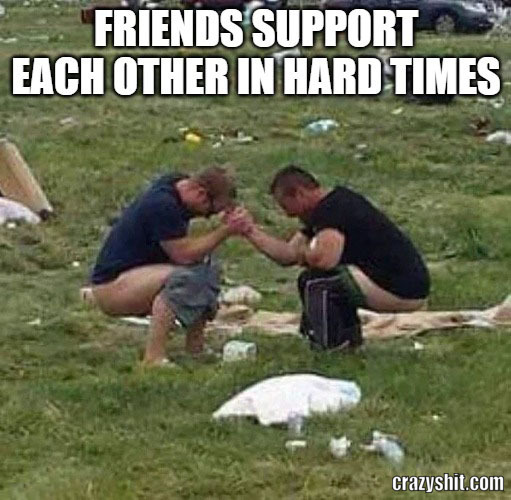 friends support each other